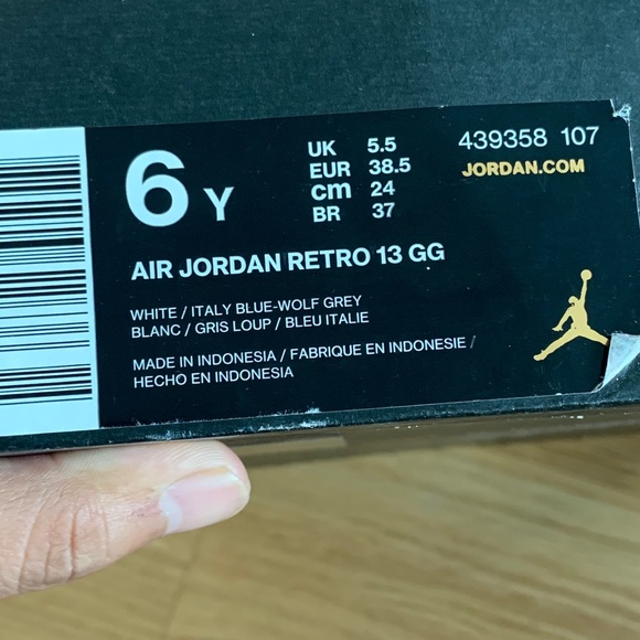 Air Jordan Retro 13 GS “Italy Blue” used - Picture 2 of 9